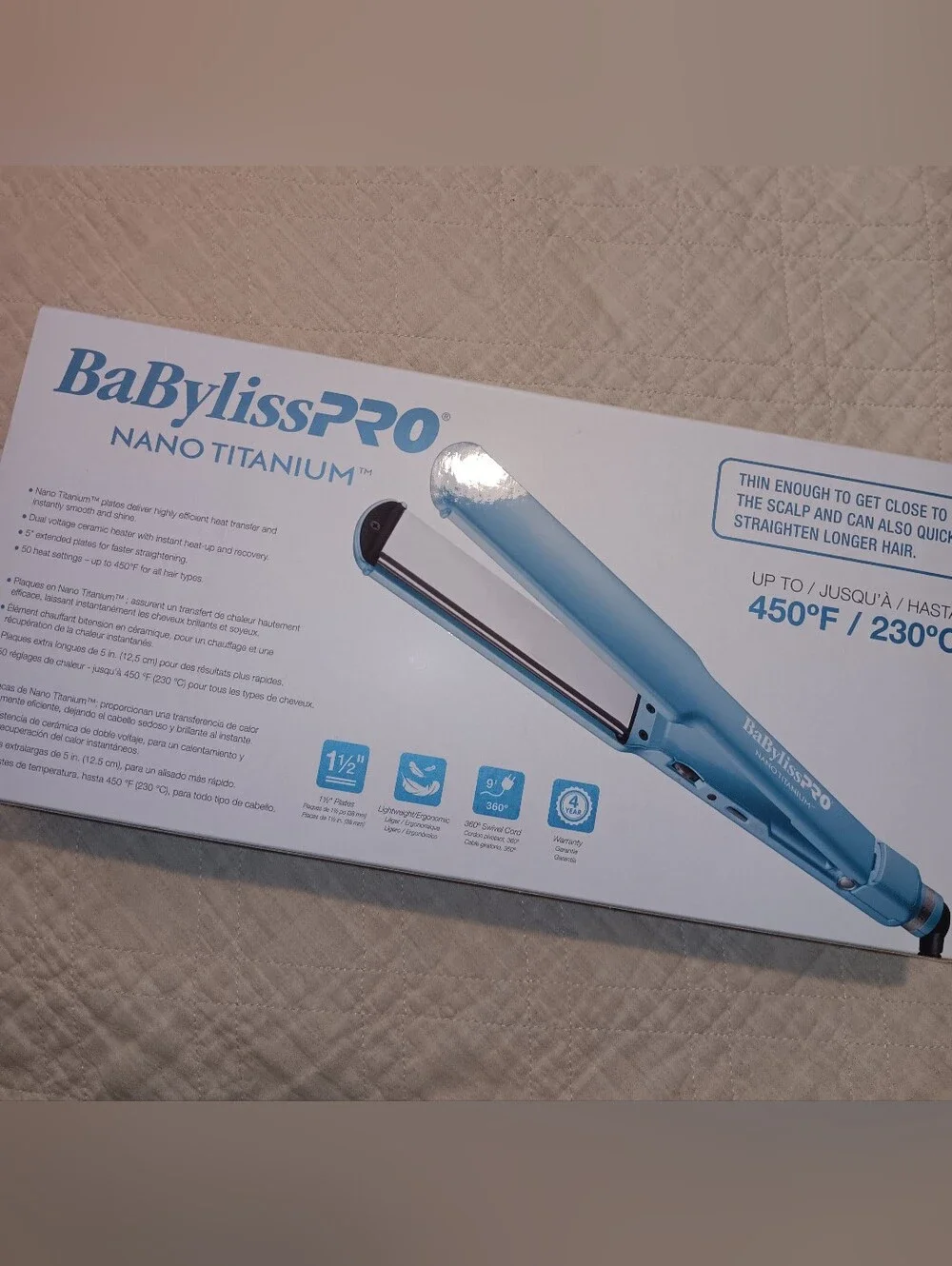 BaByliss Metallic Blue Ceramic Hair Straightener
